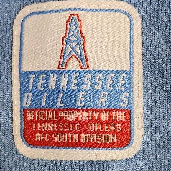 Rare vintage Tennessee Oilers jersey ten 60 blue red NFL Houston size medium - Picture 4 of 6